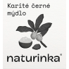 BEZOBALOVÉ MÝDLO NA ŠŇŮRCE - KARITÉ S AKTIVNÍM UHLÍM (210 g) Naturinka