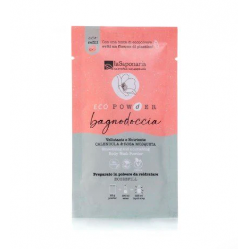 SPRCHOVÝ GEL V PRÁŠKU MĚSÍČEK A ŠÍPKOVÁ RŮŽE (25g) laSaponaria