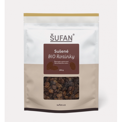 BIO SUŠENÉ ROZINKY (250 g) Šufan