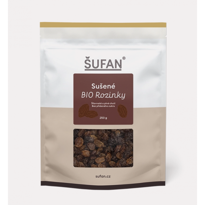 BIO SUŠENÉ ROZINKY (250 g) Šufan