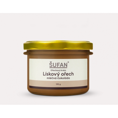 LÍSKOVÝ OŘECH S MLÉČNOU ČOKOLÁDOU (190 g) Šufan