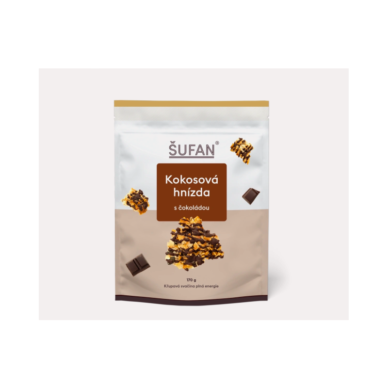KOKOSOVÁ HNÍZDA S ČOKOLÁDOU (170g) Šufan