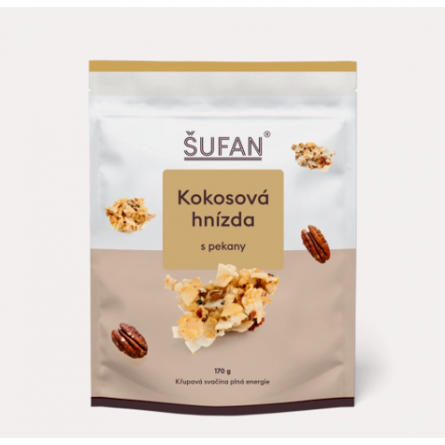 KOKOSOVÁ HNÍZDA S PEKANY (170 g) Šufan