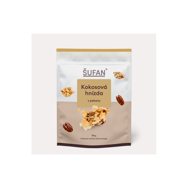 KOKOSOVÁ HNÍZDA S PEKANY (170 g) Šufan