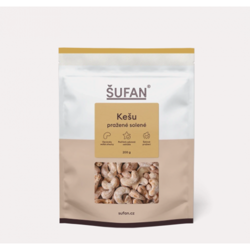 KEŠU PRAŽENÉ SOLENÉ (200 g) Šufan