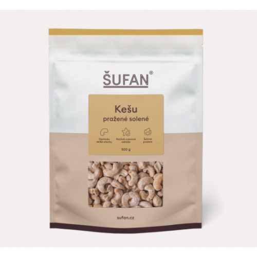 KEŠU PRAŽENÉ SOLENÉ (500 g) Šufan