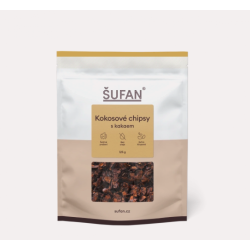 KOKOSOVÉ CHIPSY S KAKAEM (125 g) Šufan