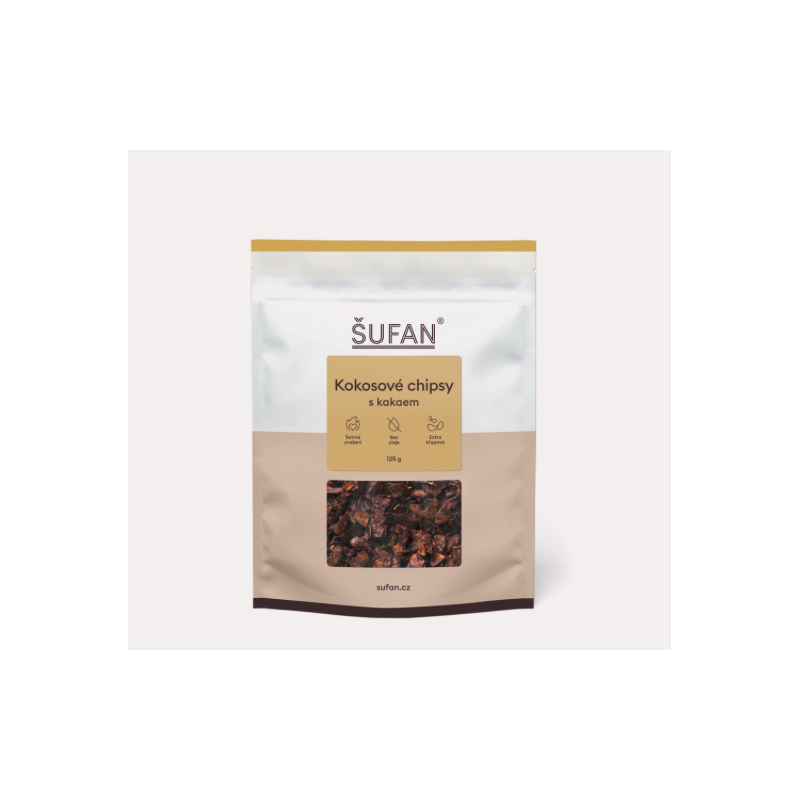 KOKOSOVÉ CHIPSY S KAKAEM (125g) Šufan