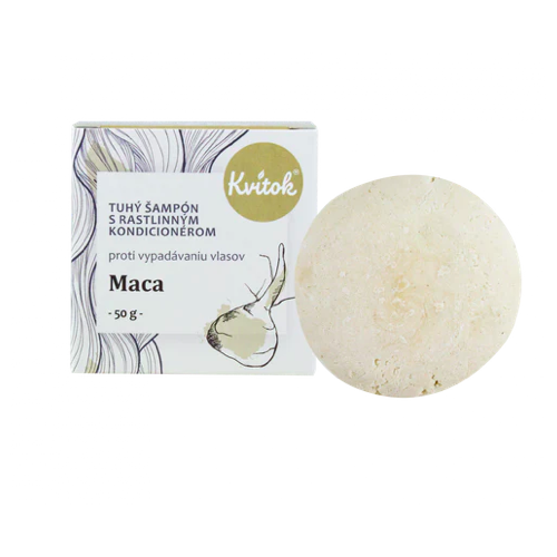 TUHÝ ŠAMPÓN S KONDICIONÉREM - MACA (50g) Kvítok