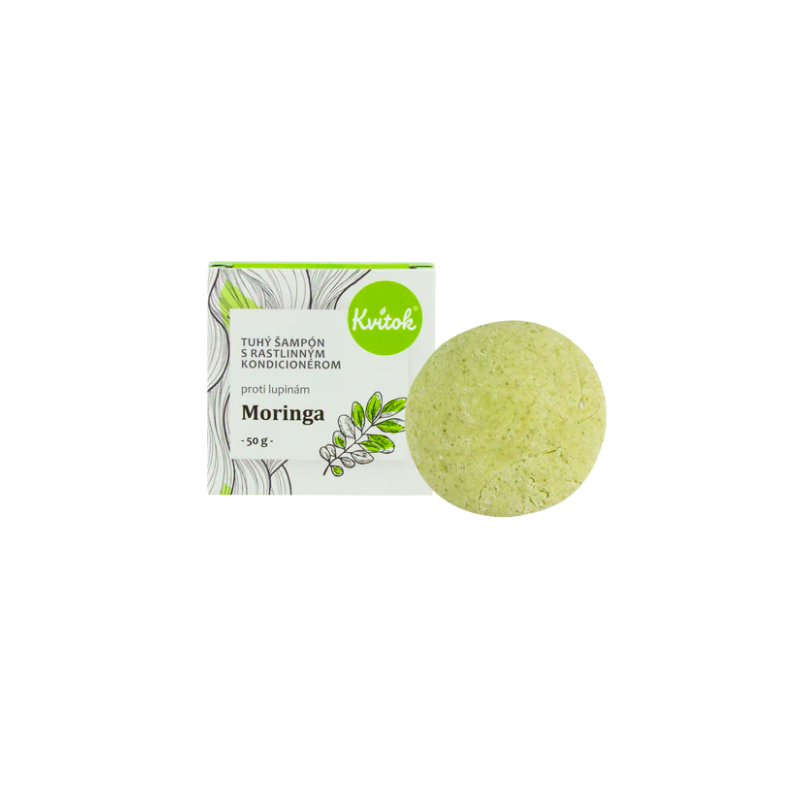 TUHÝ ŠAMPÓN S KONDICIONÉREM - MORINGA (50 g) Kvítok