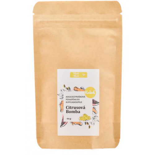 MAGICKÁ PĚNA DO KOUPELE- CITRUSOVÁ BOMBA (60 g) Kvítok