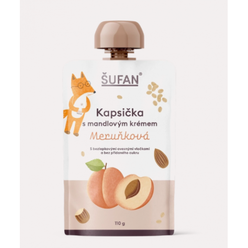KAPSIČKA S MANDLOVÝM KRÉMEM MERUŇKOVÁ (110 g) Šufan