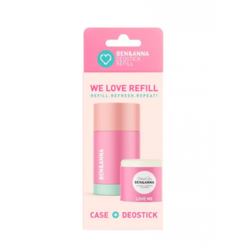 TUHÝ DEODORANT SE ZNOVUPOUŽITELNÝM APLIKÁTOREM - LOVE ME (40 g) Ben & Anna