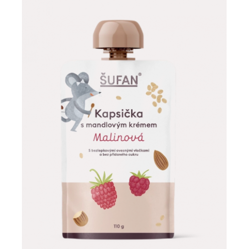 KAPSIČKA S MANDLOVÝM KRÉMEM MALINOVÁ (110 g) Šufan