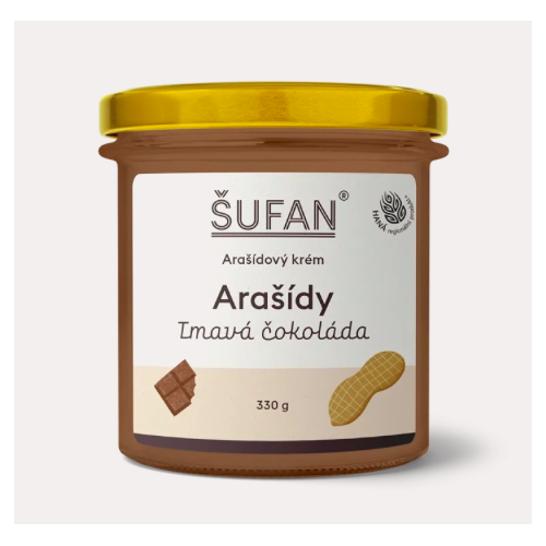 ARAŠÍDY S TMAVOU ČOKOLÁDOU (330 g) Šufan