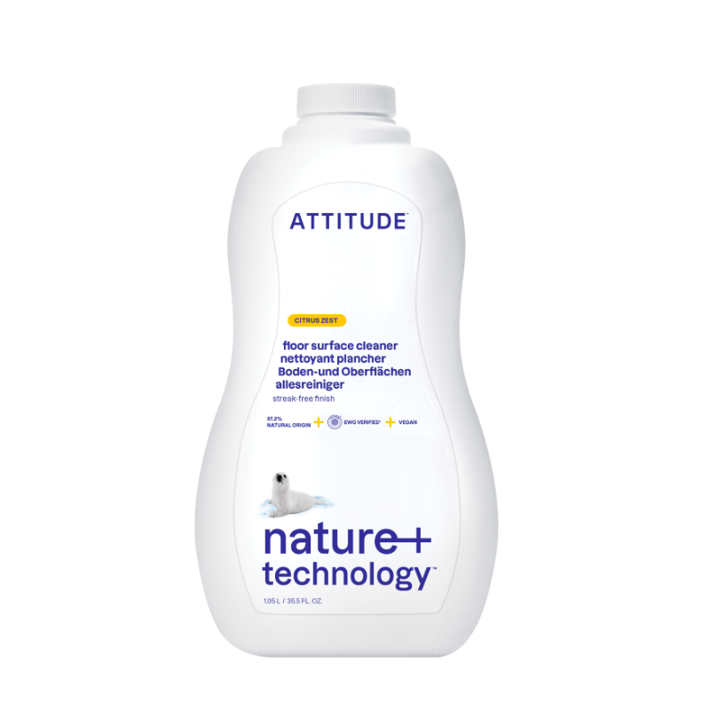 ČISTÍCÍ PROSTŘEDEK NA PODLAHY A DŘEVO S VŮNÍ CITRONOVÉ KŮRY (1050 ml) ATTITUDE