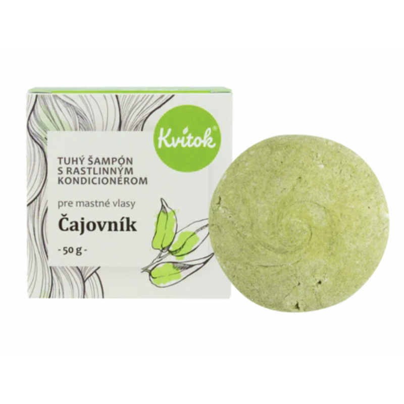 TUHÝ ŠAMPÓN S KONDICIONÉREM - ČAJOVNÍK (50 g) Kvítok