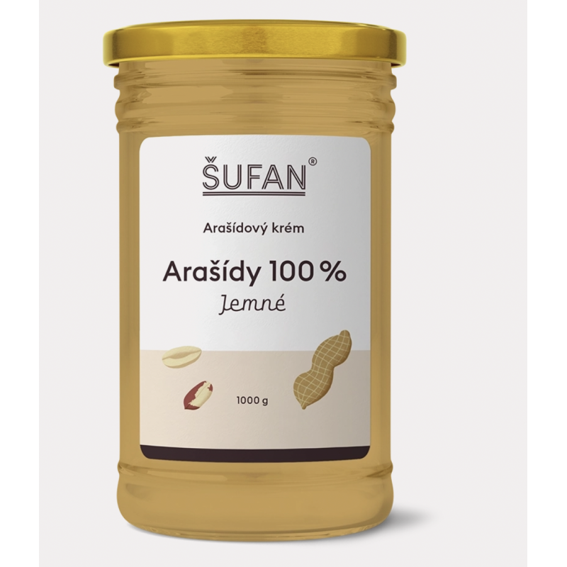 ARAŠÍDOVÉ MÁSLO JEMNÉ (1000 g) Šufan