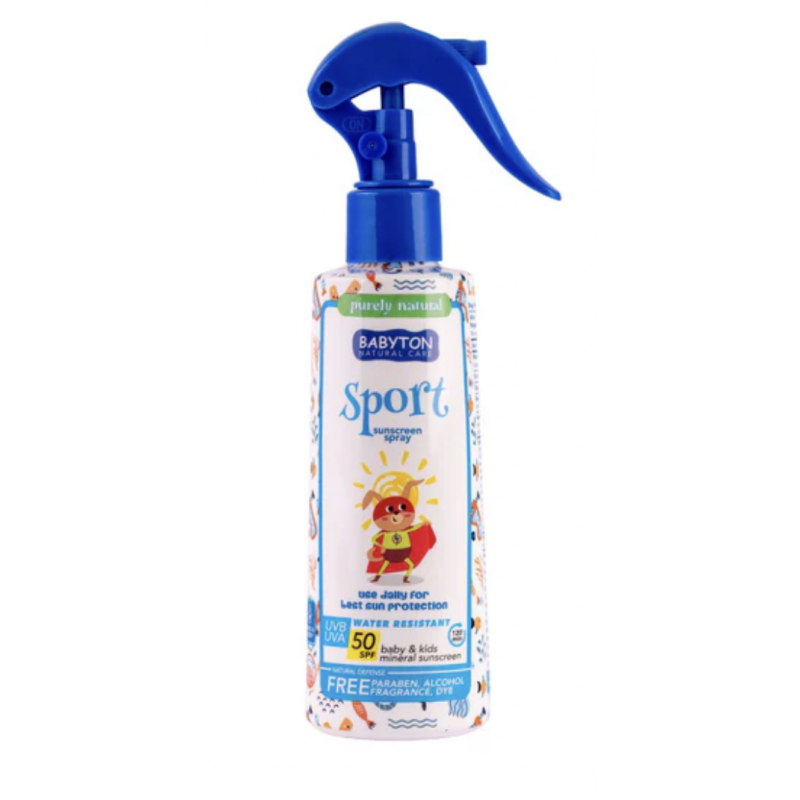 DĚTSKÉ OPALOVACÍ MLÉKO VE SPREJI SPF 50 - SPORT (200 ml) Babyton
