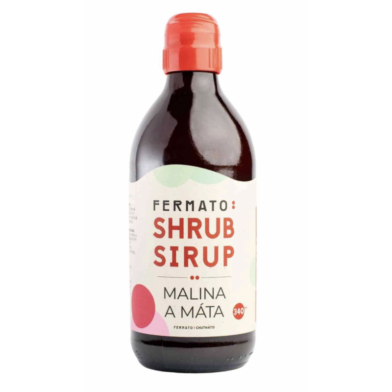 SHRUB SIRUP - MALINA A MÁTA (340 ml) Fermato
