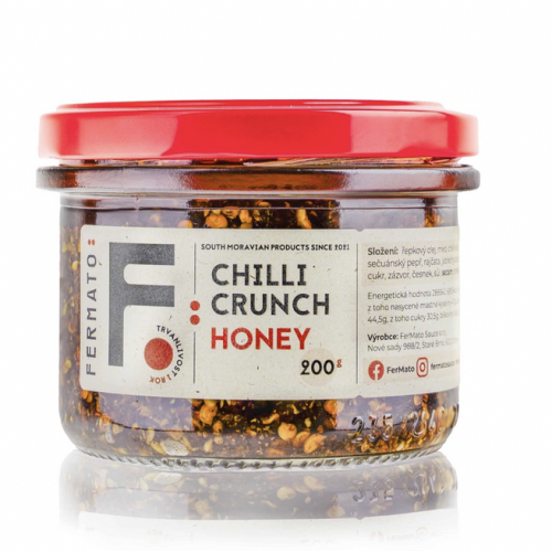 SEČUÁNSKÝ CHILLY OLEJ - CRUNCH HONEY (200 g) Fermato