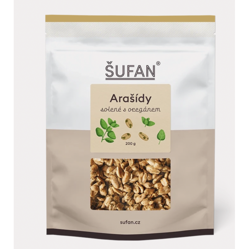 ARAŠÍDY SOLENÉ S OREGÁNEM (200 g) Šufan