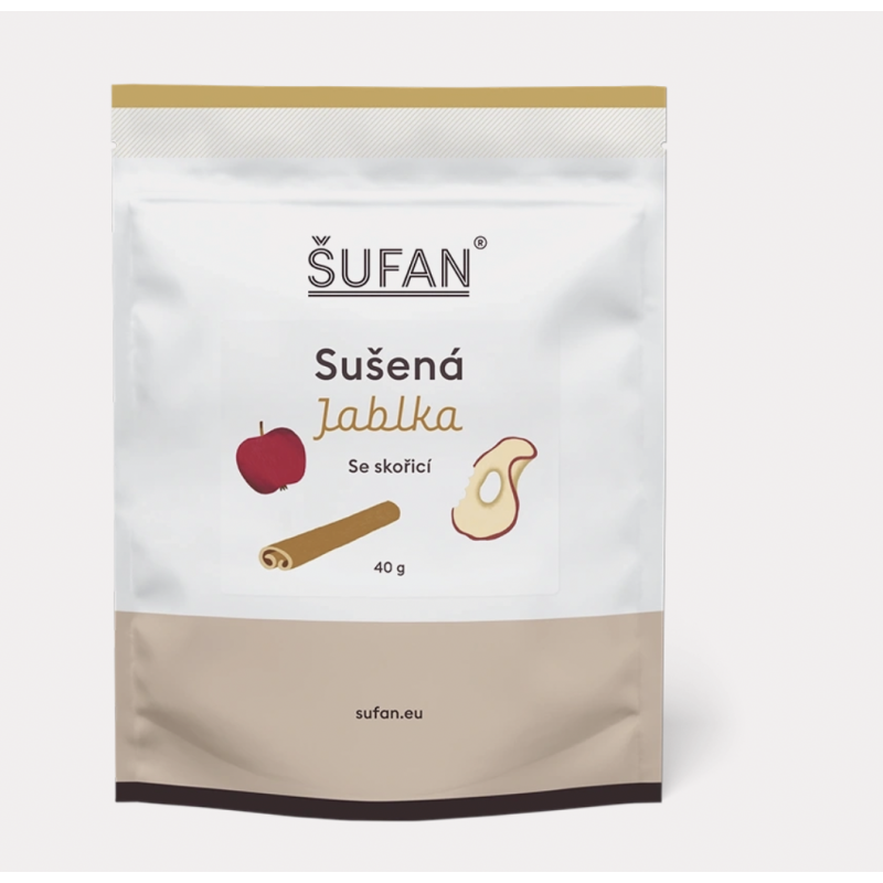 SUŠENÁ JABLKA SE SKOŘICÍ (40 g) Šufan