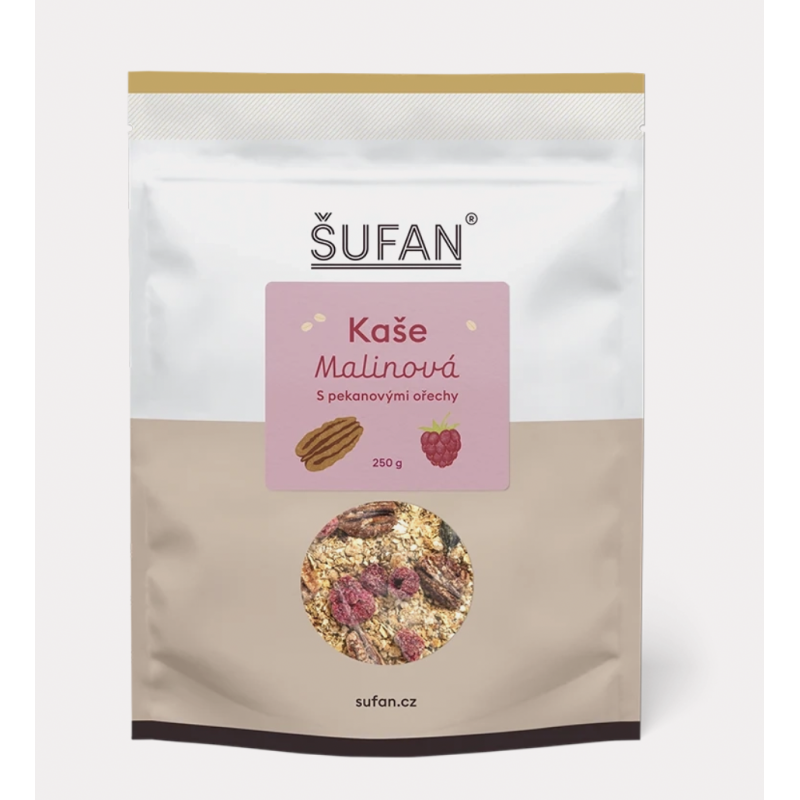 MALINOVÁ KAŠE S PEKANY (250 g) Šufan