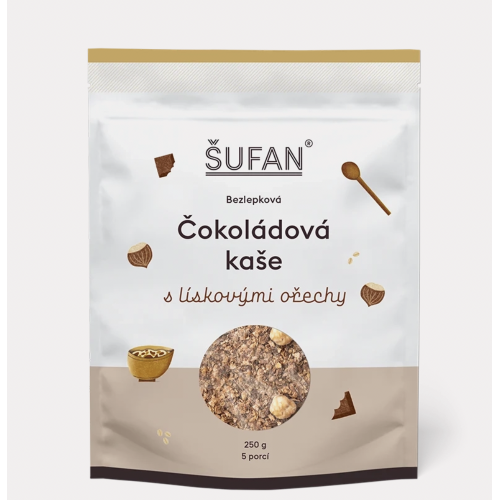 ČOKOLÁDOVÁ KAŠE S LÍSKOVÝMI OŘECHY (250 g) Šufan