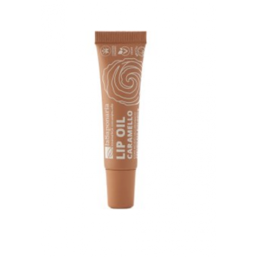 VYŽIVUJÍCÍ OLEJ NA RTY S KARAMELEM BIO - WARM NUDE (12 ml) LaSaponaria