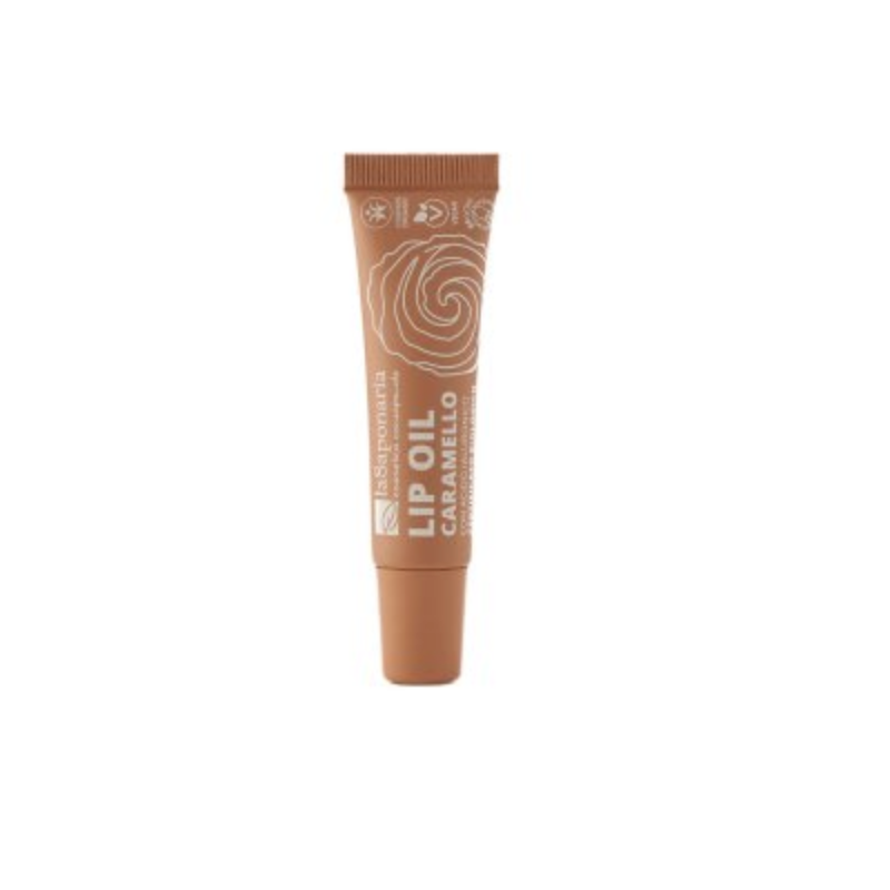 VYŽIVUJÍCÍ OLEJ NA RTY S KARAMELEM BIO - WARM NUDE (12 ml) LaSaponaria