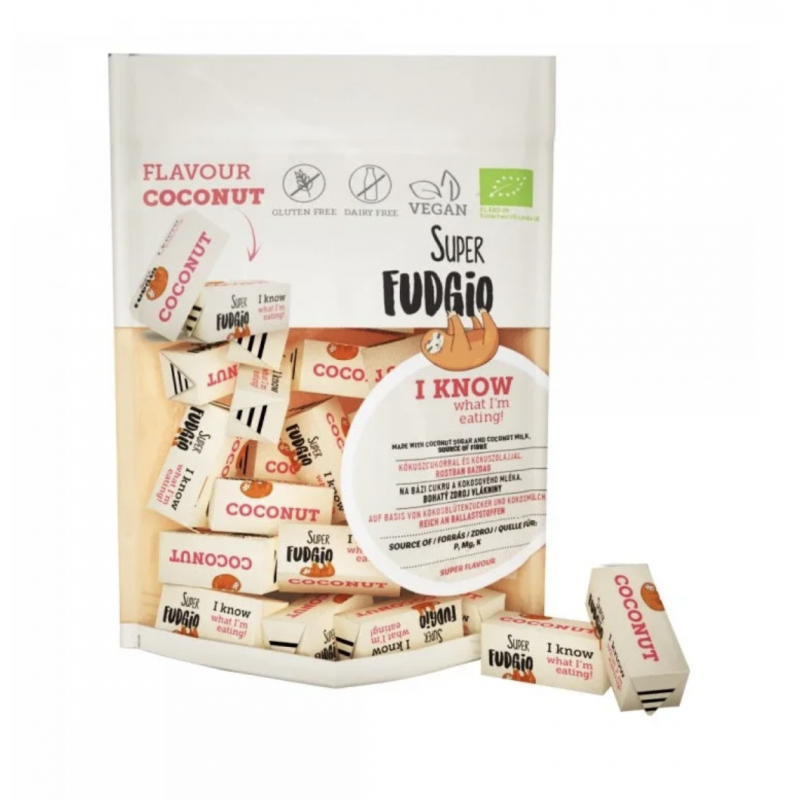 BIO VEGANSKÉ KARAMELY - KOKOS (150 g) Super Fudgio