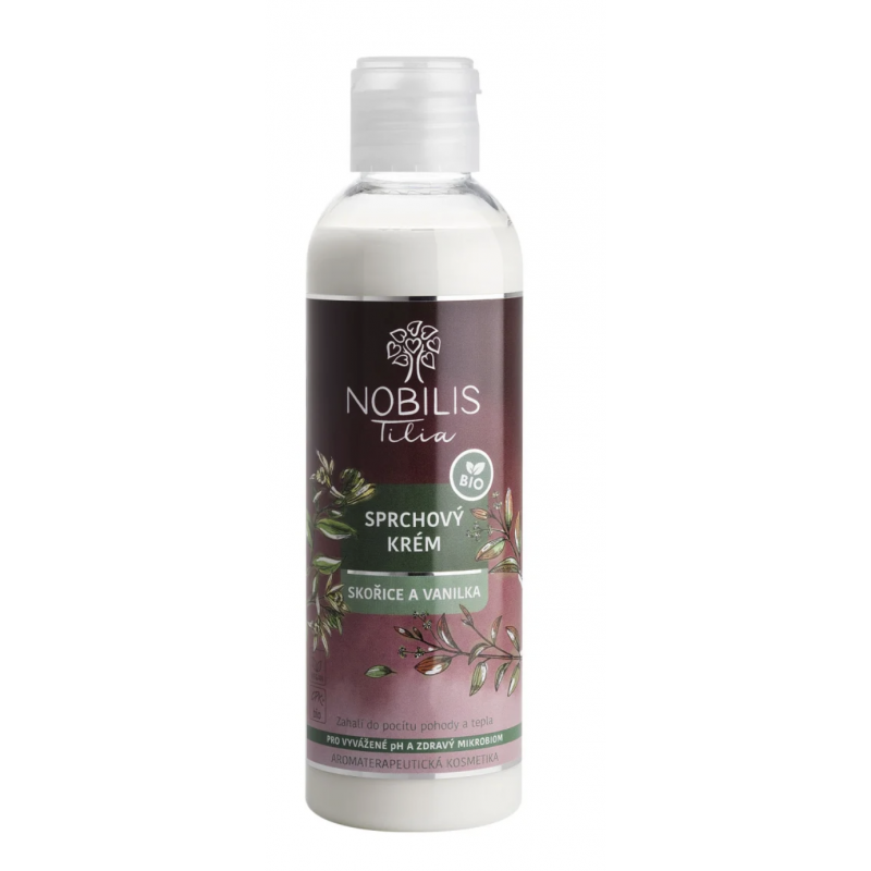 SPRCHOVÝ KRÉM SKOŘICE A VANILKA (200 ml) Nobilis