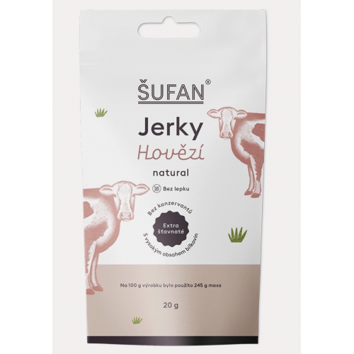 JERKY HOVĚZÍ NATURAL (20 g) Šufan