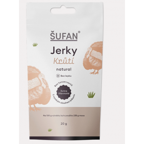 JERKY KRŮTÍ NATURAL (20 g) Šufan