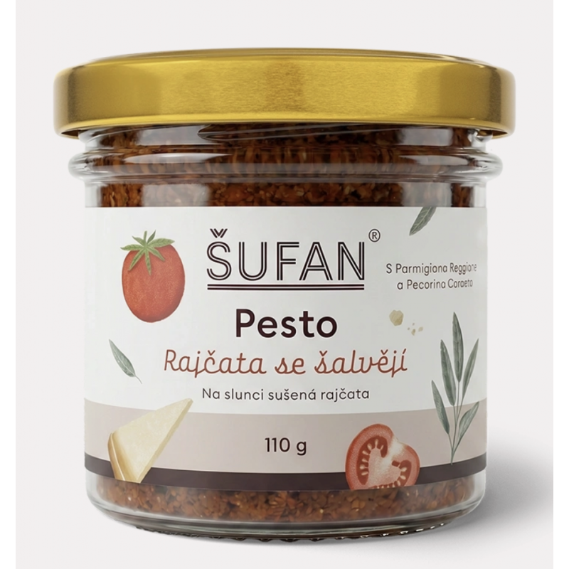 PESTO RAJČATA SE ŠALVĚJÍ (110 g) Šufan
